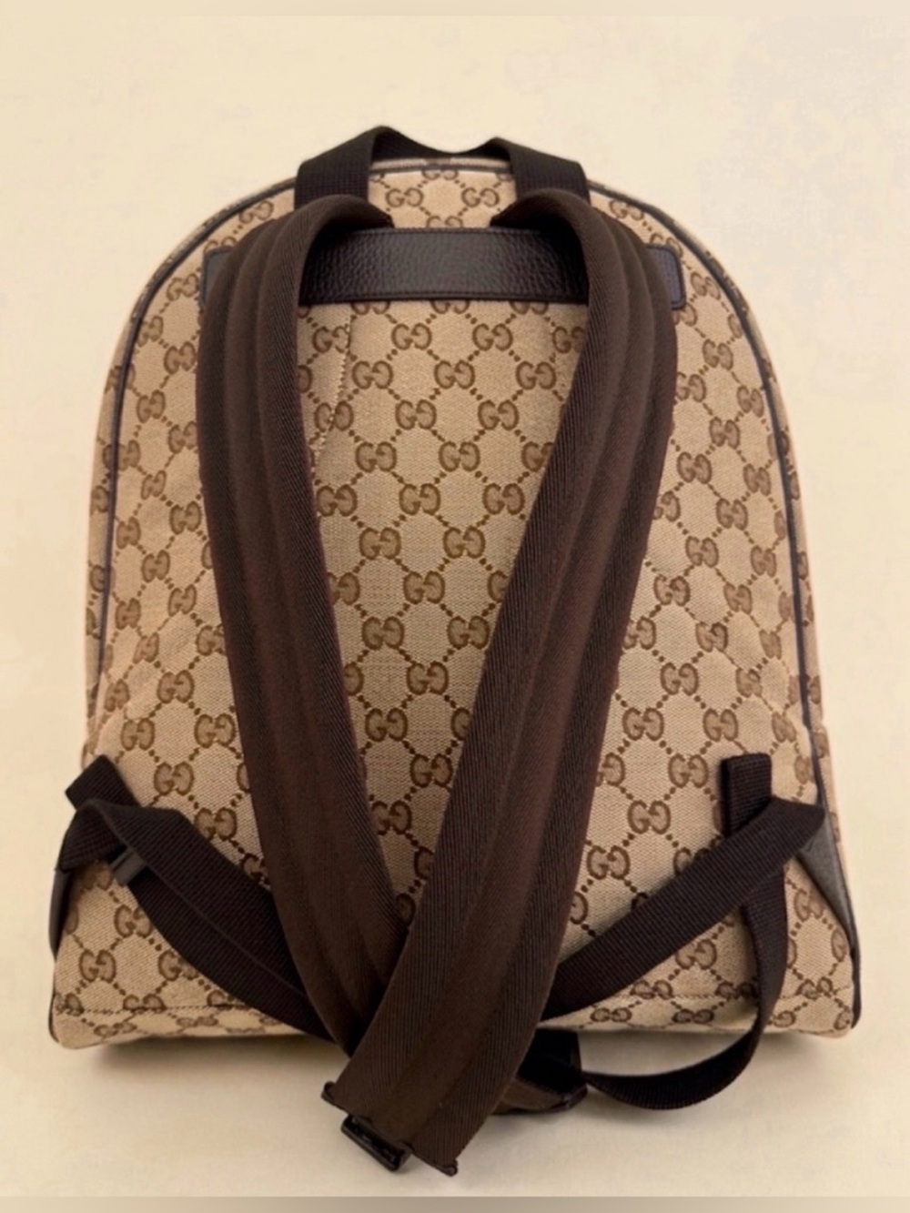 Gucci GG Canvas Backpack Beige Supreme Large 449906 Unused - Picture 6 of 15
